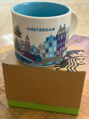 Amsterdam Starbucks coffee Cup Mug 14oz You Are Here Collection NEW in Box